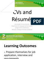 1 - CVs and RESUMES