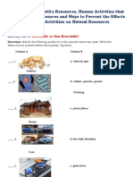 Module 4 5 6 Earths Resources Human Activities That Affect Natural Resources and Ways To Prevent The Effects of Human Activities On Natural Resources 1