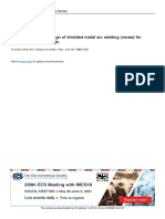 Robust Parameter Design of Shielded Metal Arc Welding