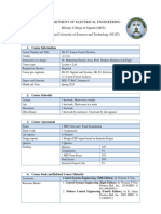 EE-371 Linear Control Systems First Day Handout