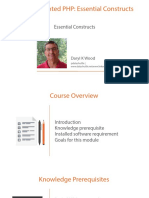 1 Object Oriented PHP Essential Constructs m1 Slides
