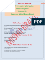 Cs101 Midterm Solved Mcqs Subjective With Reference Mishll