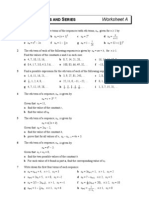 Worksheet A: Equences and Eries