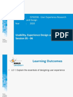 Session 5 - 6 - IsYS6596 - Usability, Experience Design and Efficiency