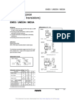 Dual Digital Transistor SMD NPN PNP 6 Chan Imd3at108