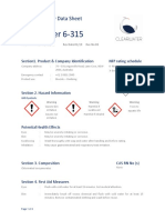 Clearwater 6-315 MSDS