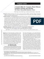 Effect of Disclosing Genetic Risk For Coronary Heart Disease On Information Seeking and Sharing