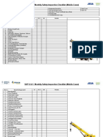 Mobile Crane Monthly Checklist