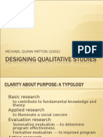 Designing Qualitative Studies-Patton-Chap5