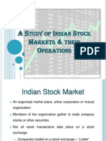 A Study of Indian Stock Markets