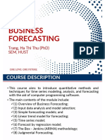 Chapter1.Introduction To Business Forecasting