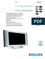 Philips 26 Widescreen Flat TV 26pf4310 10 Manual de Usuario