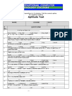 Aptitude Test