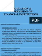 Regulation and Supervision of Financial Institutions