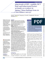 Changing Trends of HIV, Syphilis, HCV Infections and Behavioural Factors Among Female Sex Workers in Chongqing, China. - Findings From Six Serial Surveillance Surveys