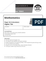 Year 11 GCSE Practice Paper 3H 2022