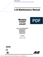 JLG Service and Maintenance Manual 3394rt 4394rt