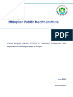 Current Progress Towards 90-90-90 HIV Treatment Achievement and Exploration of Challenges Faced in Ethiopia 1