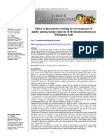 Effect of Plyometric Training For Development of Agility Among Hockey Players of Hyderabad District in Telangana State