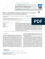 2effects of Cold-Rolling and Subsequent Annealing On The Nano-Mechanical and Creep Behaviors of CrCoNi Medium-Entropy Alloy