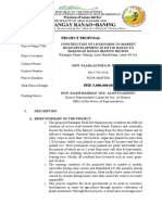 Project Proposal For Farm To Market Road in Barangay Ranao-Baning