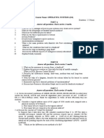 Course Name: Operating Systems (Os) Part A: Answer All Questions. Each Carries 2 Marks