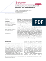 Estimating Intracranial Volume Using Intracranial Area in