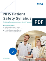 NHS Patient Safety Syllabus