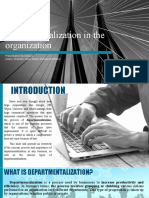 Presentation Departmentalization in Organization