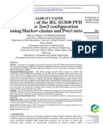 Verification of The IEC 61508 PFH Formula For 2oo3 Configuration Using Markov Chains and Petri Nets