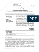 Clustering Algorithms For Analysing Electronic Medical Record: A Mapping Study