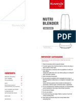 Nutri Blender Manual & Recipe Book