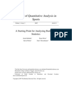 A Starting Point For Analyzing Basketball Statistics PDF