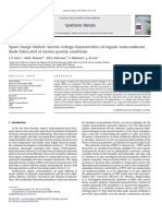 Space Charge Limited Current-Voltage Characteristics of Organic Semiconductor Diode Fabricated at Various Gravity Conditions