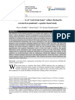 Negative Effects of "Work From Home" Culture During The Coronavirus Pandemic: A Gender-Based Study