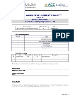 Method Statement For Installation of Lighting Fixtures L18