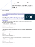 Discovering Computers Essentials 2016 1st Edition Vermaat Test Bank Download