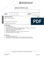 Cambridge International AS & A Level: Computer Science 9618/11