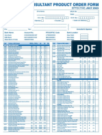 Consultant Product Order Form July 2023