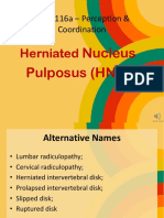 NCM 116a - Perception & Coordination: Nucleus Pulposus (HNP)