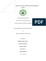 Impact of Online Gaming On The Academic Performance of Senior High School Students