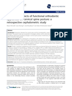 Therapeutic Effects of Functional Orthodontic Appliances On Cervical Spine Posture: A Retrospective Cephalometric Study