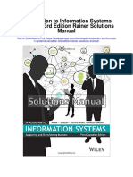 Introduction To Information Systems Canadian 3rd Edition Rainer Solutions Manual