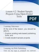 Module 4 - Lesson 2 Student Sample Projects Using Open-Ended Tools