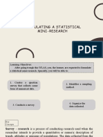 Formulating A Statistical Mini Research