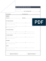 Module 6 HSE Committee Meeting Minutes Template