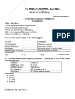 STATISTICS - UNIT - 1 - WORKSHEET Class 11