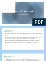 Fatty Acid Synthesis