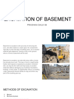 Excavation of Basement