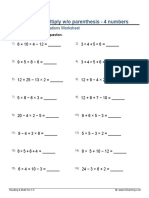 Grade 3 Order Operations Add Sub Mult 4 Without B